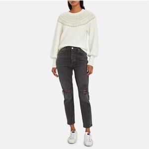 AGOLDE‎ Nico High Rise Slim Button Fly Jeans Black Stretch A093D Women’s Size 27